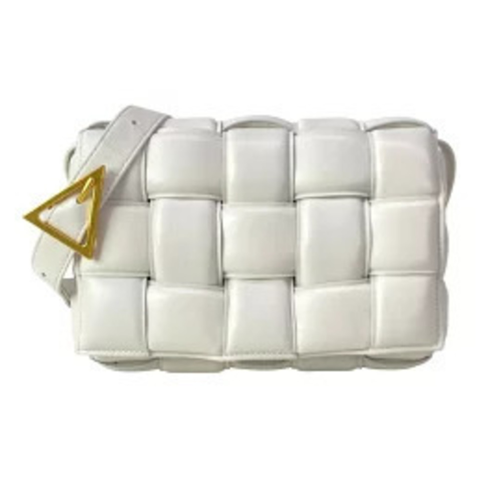 BOTTEGA VENETA Padded Cassette Shoulder Bag Gray Lambskin